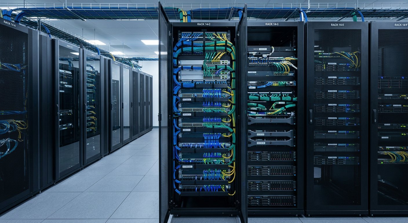 Network equipment in a server room